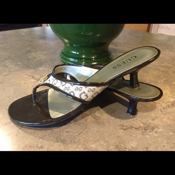Guess Shoes - Guess Kitten Heel Sandals EUC